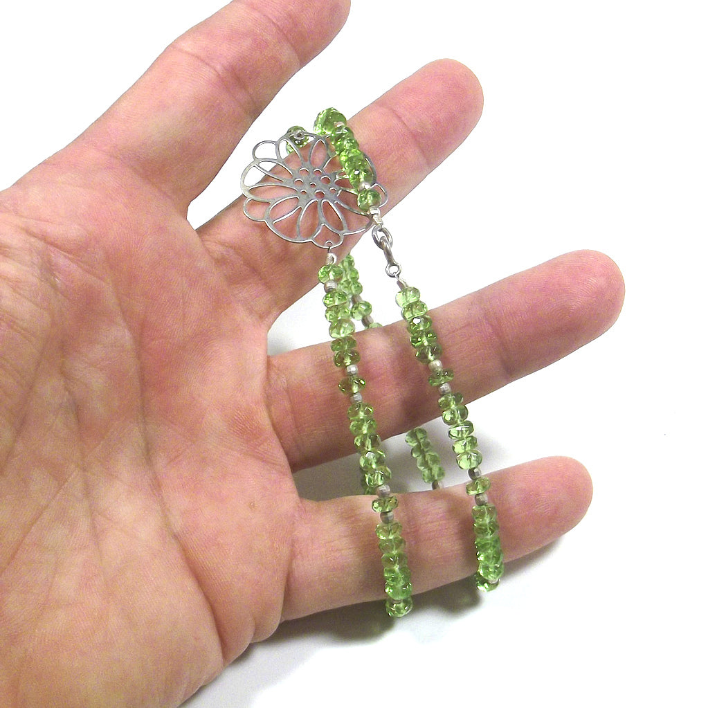 COLLANA in argento 925 con pietra - PERIDOTO