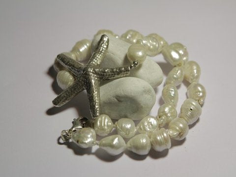 freeitalianjewels - Collana di perle con stella argento - ilmondodiwit - Collana