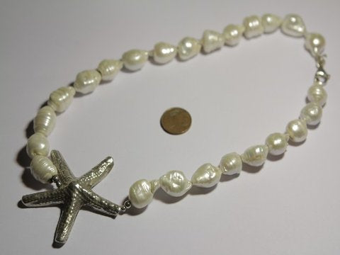freeitalianjewels - Collana di perle con stella argento - ilmondodiwit - Collana