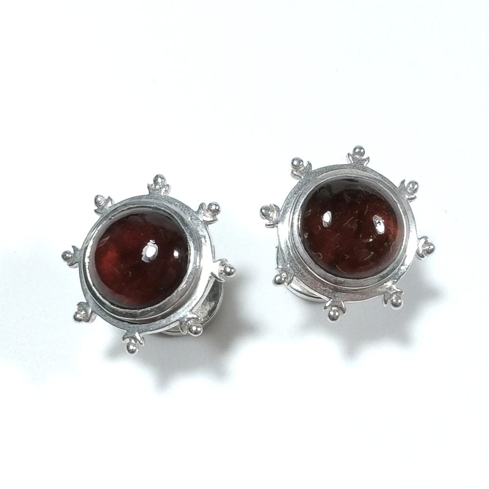 GEMELLI in argento 925 con Granato | GIOIELLI IN ARGENTO
