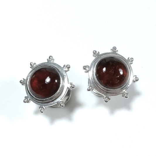 GEMELLI in argento 925 con Granato | GIOIELLI IN ARGENTO