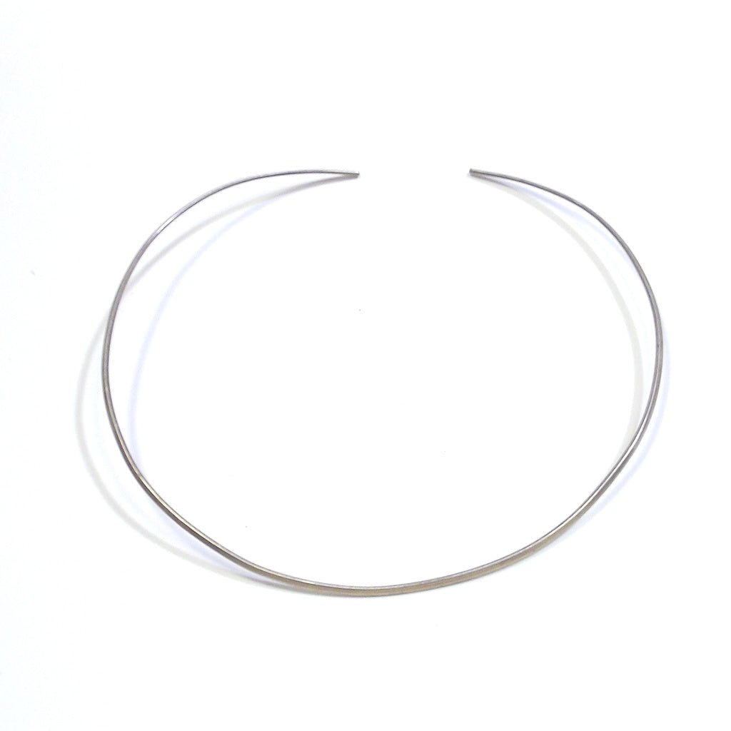 COLLANA girocollo rigido sottile in argento anticato