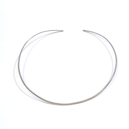 COLLANA girocollo rigido sottile in argento anticato