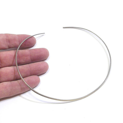 COLLANA girocollo rigido sottile in argento anticato