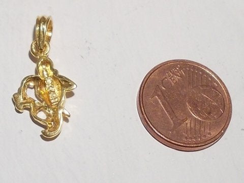 Ciondolo Ganesh in oro 18 carati - testa – immagine2
