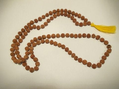 Japa Mala - 5 mukhi Rudraksha 108 giallo – immagine3