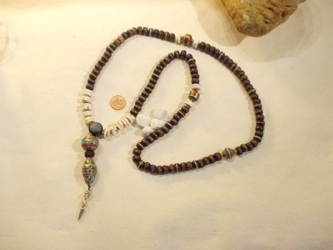DORJE TIBETANO Japa Mala - osso con – immagine3