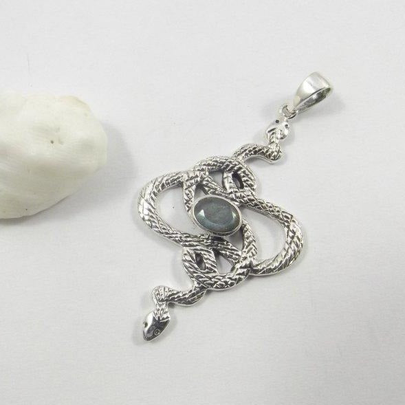 CIONDOLO SERPENTE con LABRADORITE