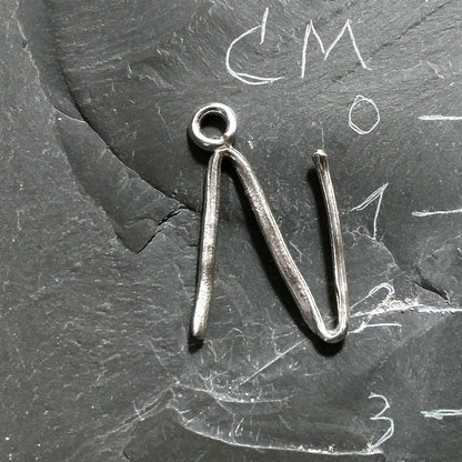CIONDOLO PERSONALIZZATO in argento 925 con lettera - N