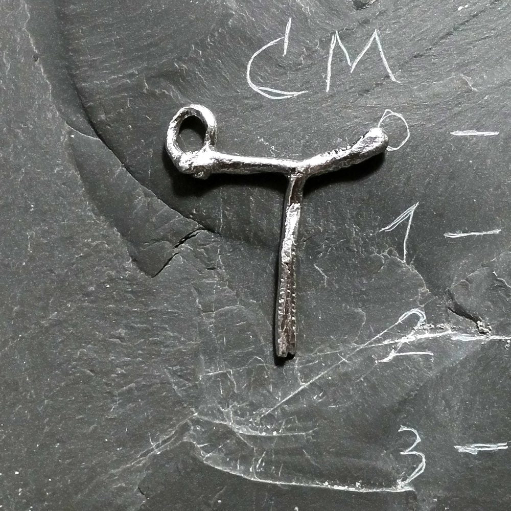 CIONDOLO PERSONALIZZATO in argento 925 con lettera - T