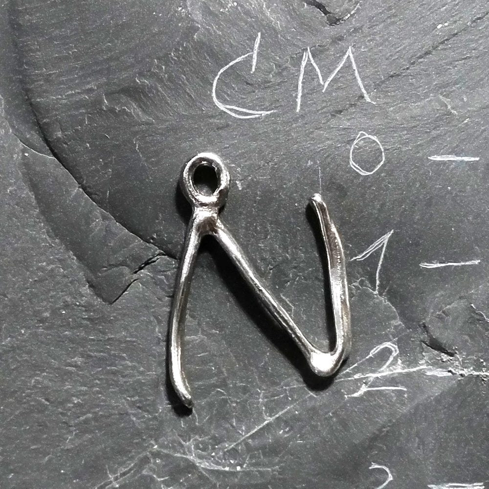 CIONDOLO PERSONALIZZATO in argento 925 con lettera - N
