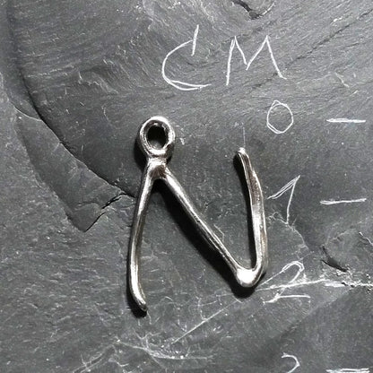CIONDOLO PERSONALIZZATO in argento 925 con lettera - N
