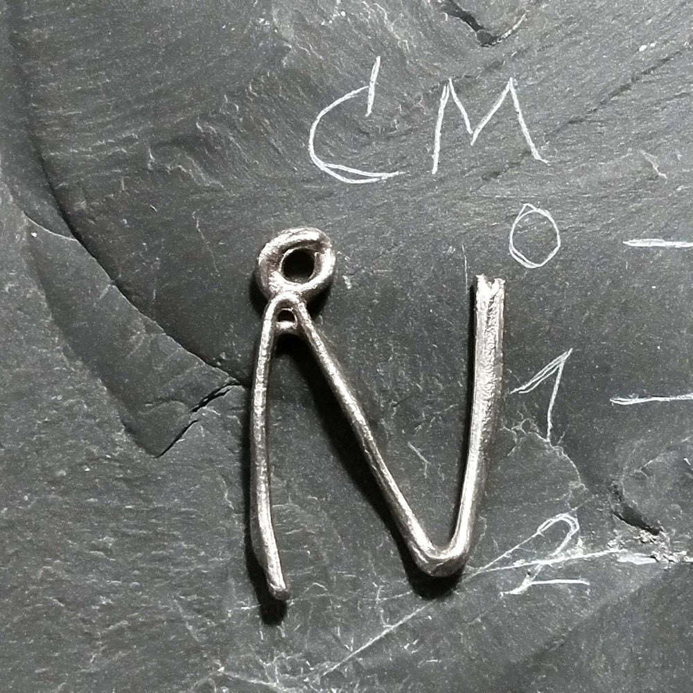 CIONDOLO PERSONALIZZATO in argento 925 con lettera - N
