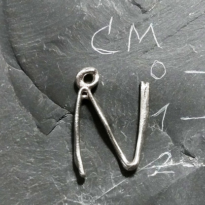 CIONDOLO PERSONALIZZATO in argento 925 con lettera - N