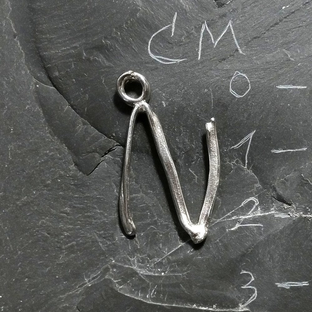CIONDOLO PERSONALIZZATO in argento 925 con lettera - N