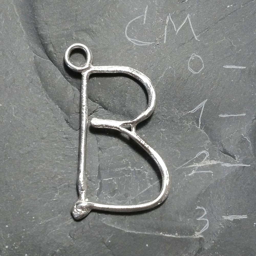 CIONDOLO PERSONALIZZATO in argento 925 con lettera - B