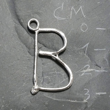 CIONDOLO PERSONALIZZATO in argento 925 con lettera - B