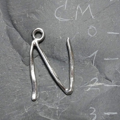 CIONDOLO PERSONALIZZATO in argento 925 con lettera - N
