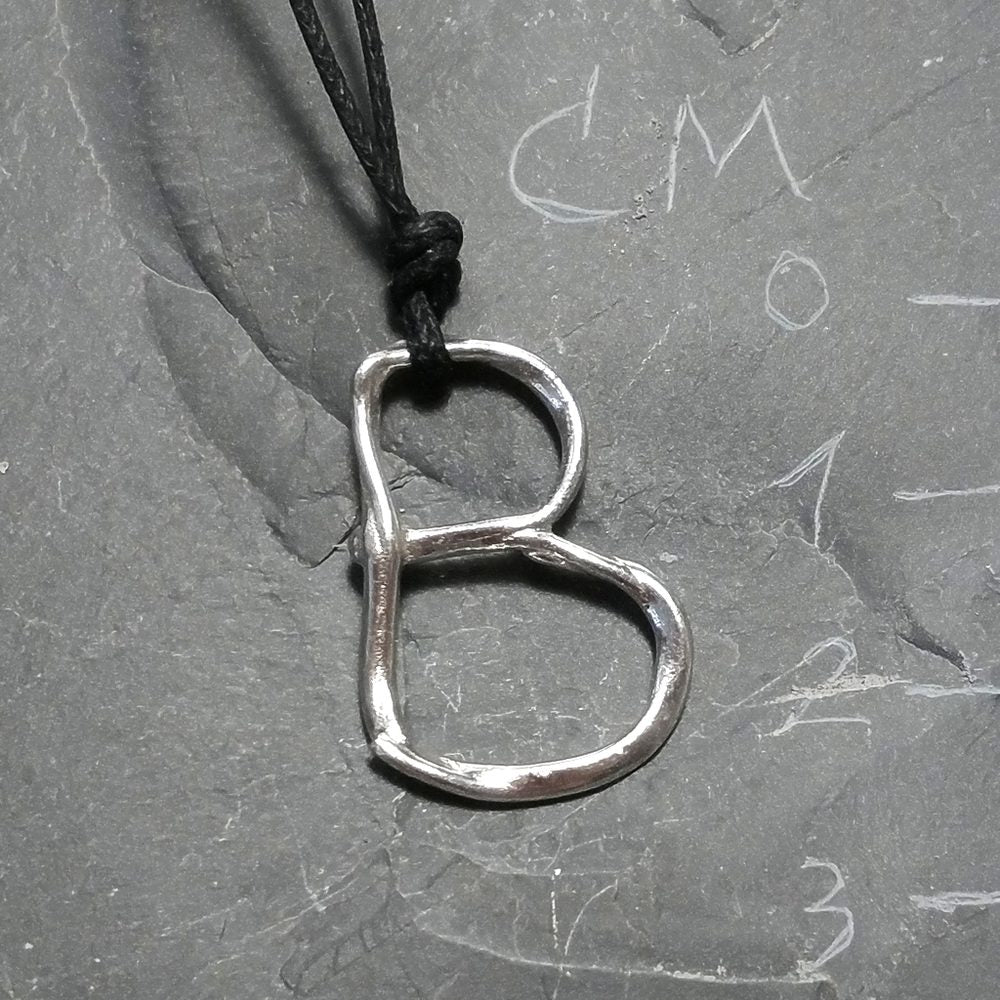 CIONDOLO PERSONALIZZATO in argento 925 con lettera - B