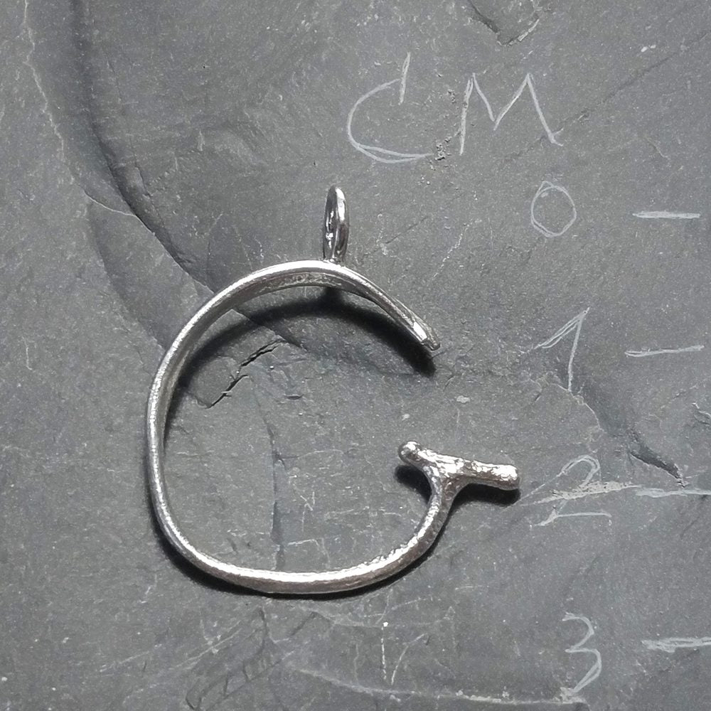 CIONDOLO PERSONALIZZATO in argento 925 con lettera - G