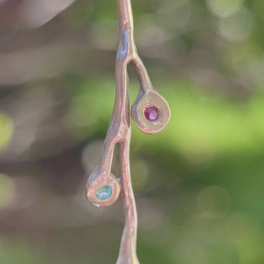 Mono orecchino in argento 925 con Turchese - Pezzo unico
