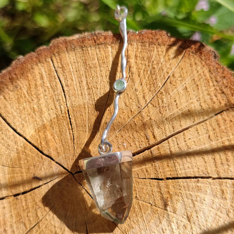 Mono orecchino in argento 925 con Cristallo di rocca - Pezzo unico
