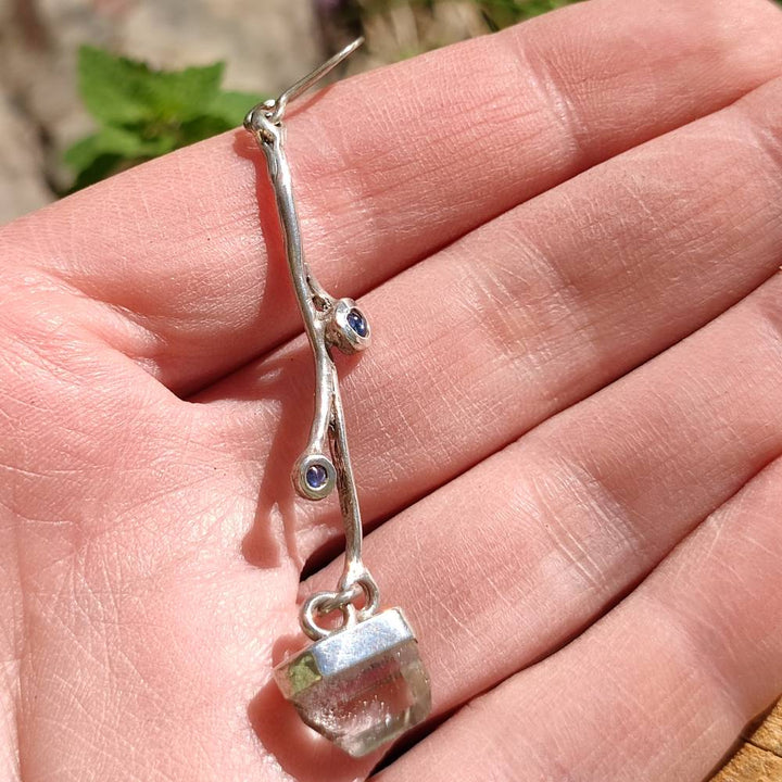 Mono orecchino in argento 925 con Cristallo di rocca - Pezzo unico