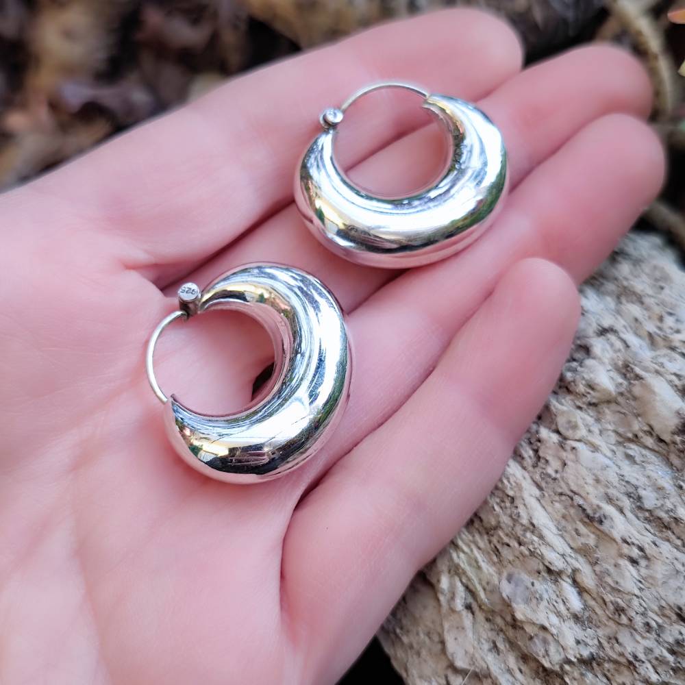 ORECCHINI a cerchio in argento 925 - NAGALUR