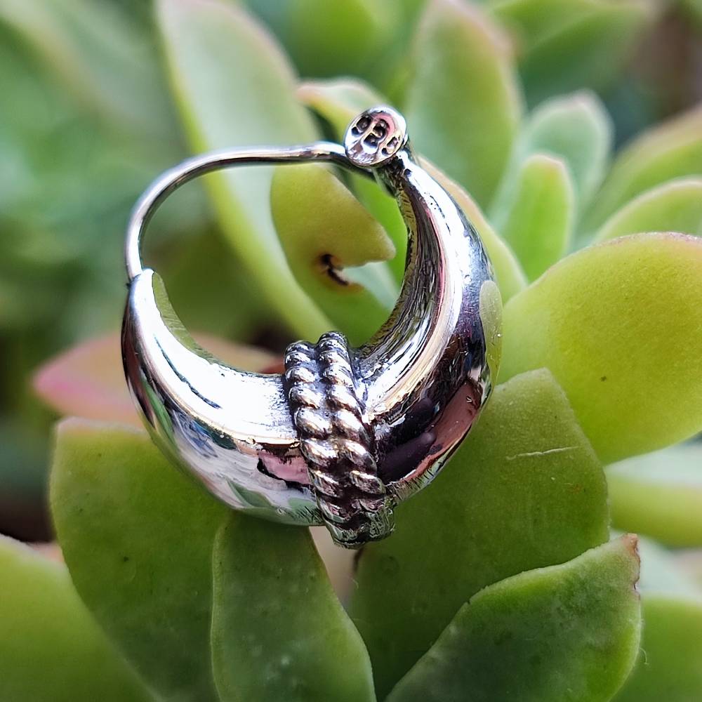 Orecchini Cerchietto In Argento 925 Con Ciondoli Combinabili - Gio - Foto 4