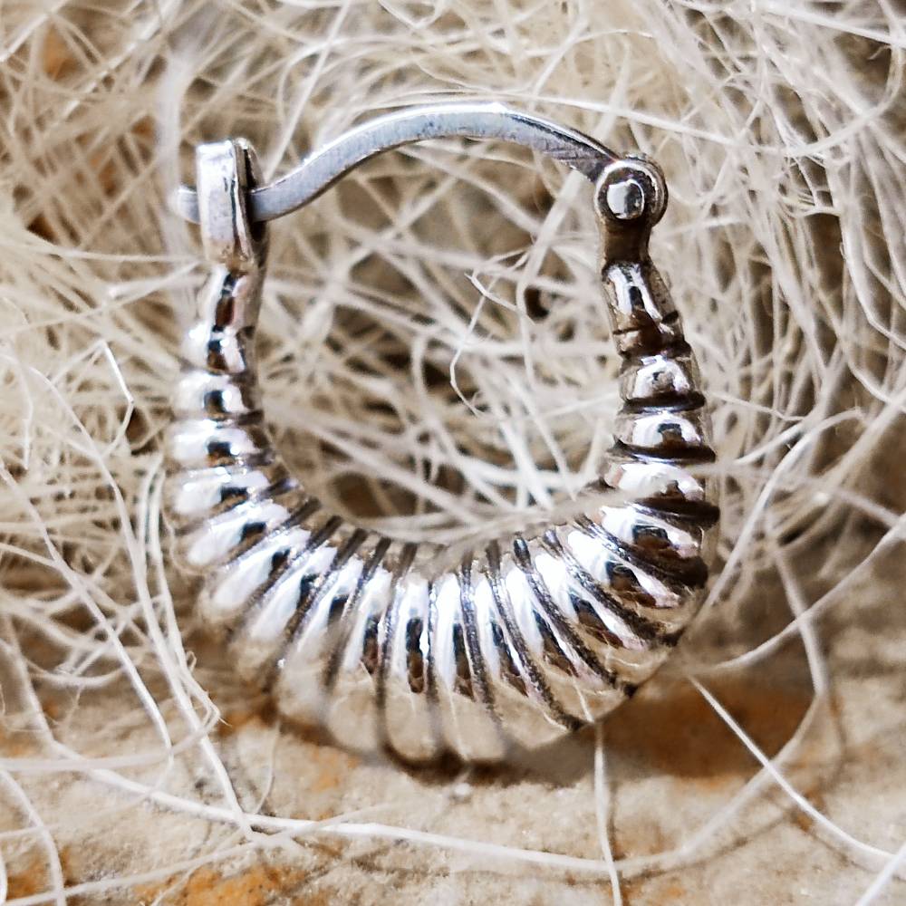 ORECCHINI a cerchio in argento 925 decorati - CHUMUR