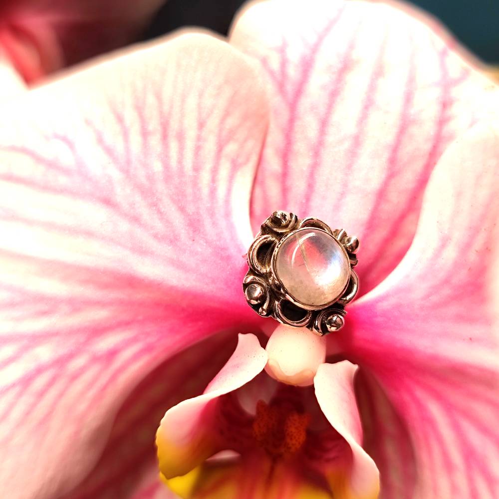 ORECCHINI etnici con pietra in argento 925 - DHASA