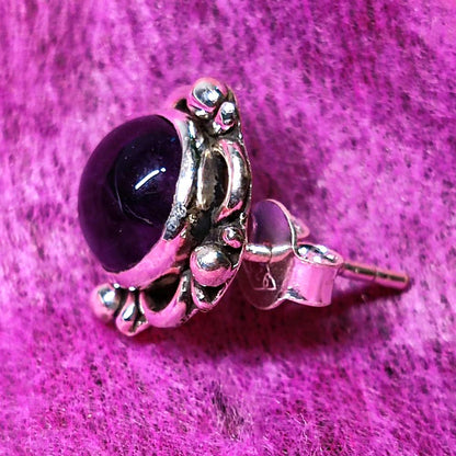 ORECCHINI etnici con pietra in argento 925 - DHASA