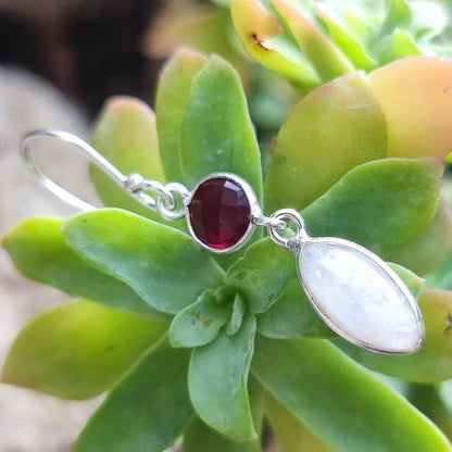 ORECCHINI etnici con pietra in argento 925 - ASHTA