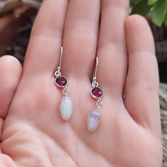 ORECCHINI etnici con pietra in argento 925 - ASHTA