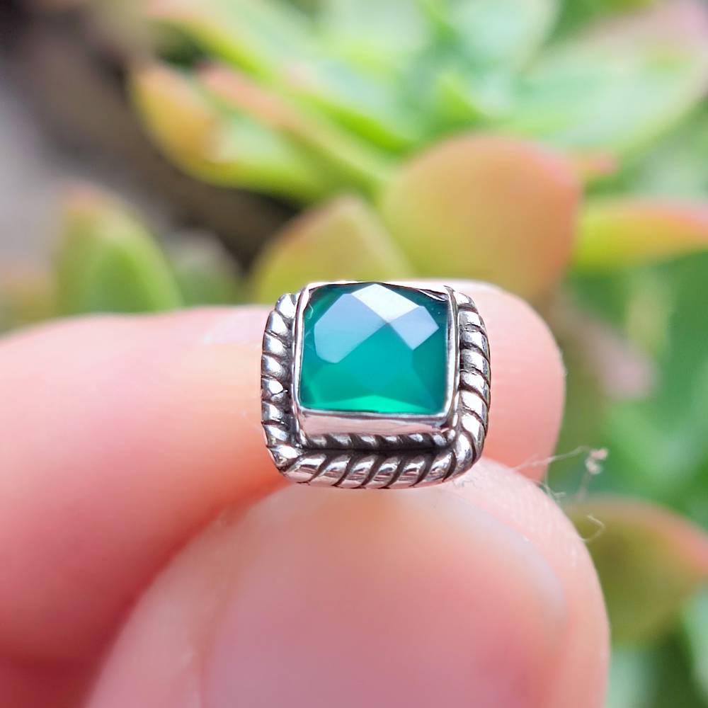 ORECCHINI etnici con pietra in argento 925 - DUDUKA