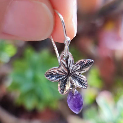 ORECCHINI etnici con pietra in argento 925 - GOGAWAN
