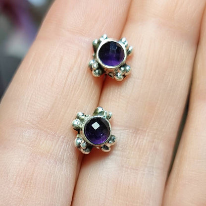 ORECCHINI etnici con pietra in argento 925 - JADAL