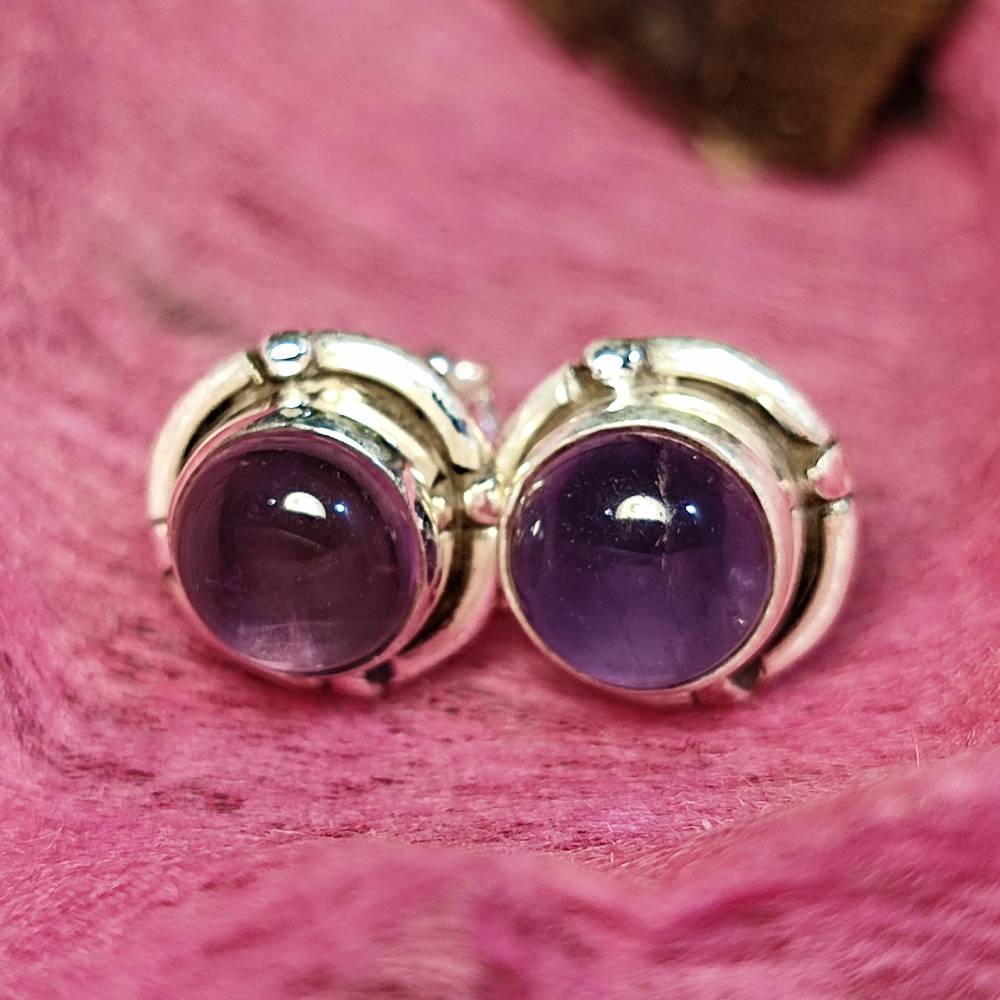 ORECCHINI etnici con pietra in argento 925 - MALPUR