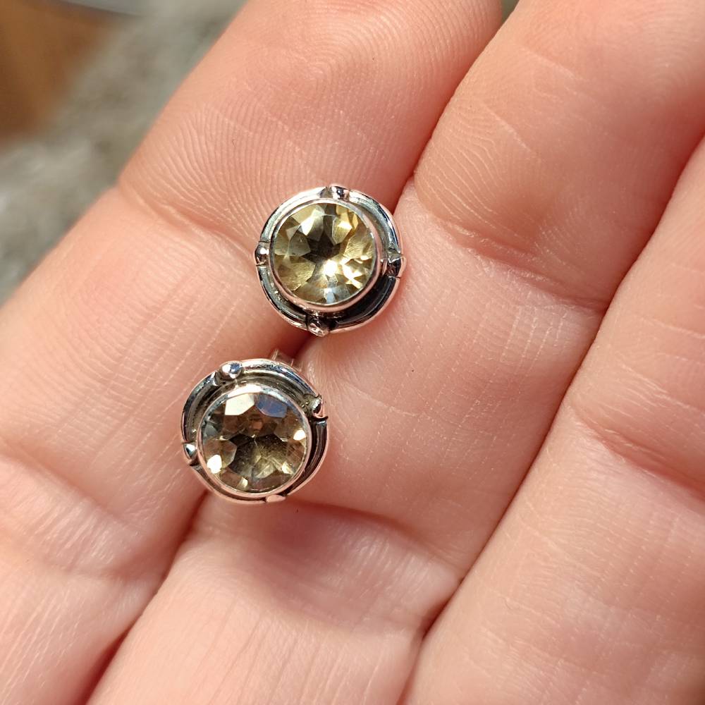 ORECCHINI etnici con pietra in argento 925 - MALPUR