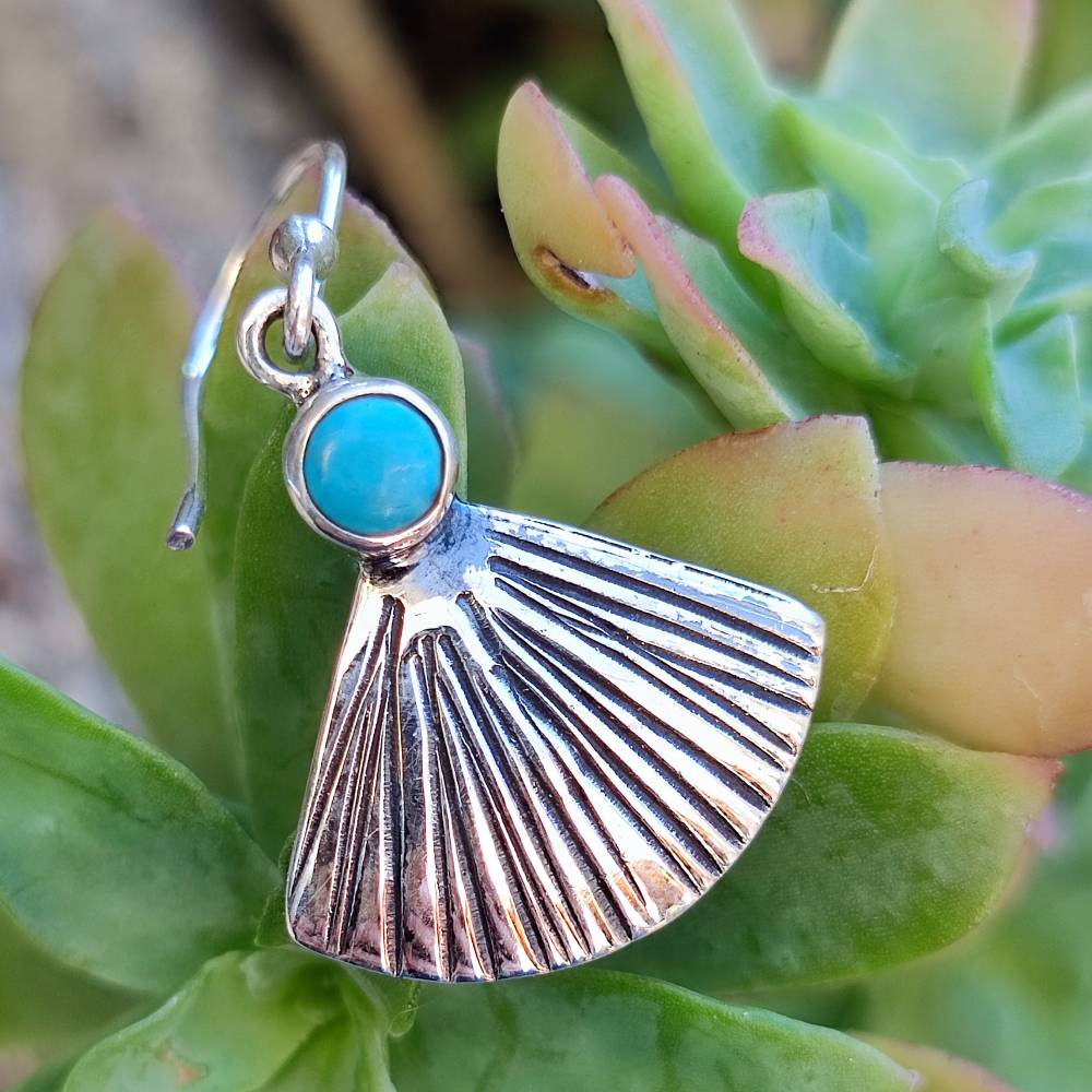 ORECCHINI etnici con pietra in argento 925 - PATDI