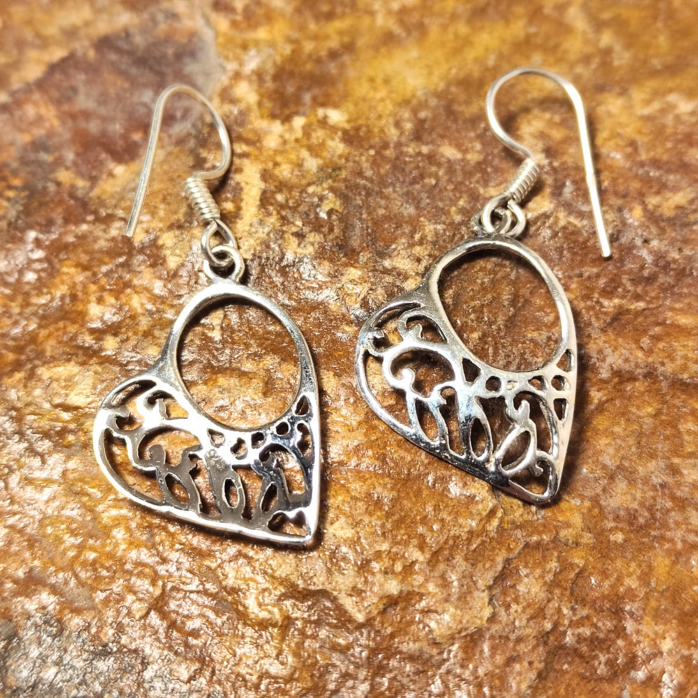 ORECCHINI cuore argento 925 - MERA DIL