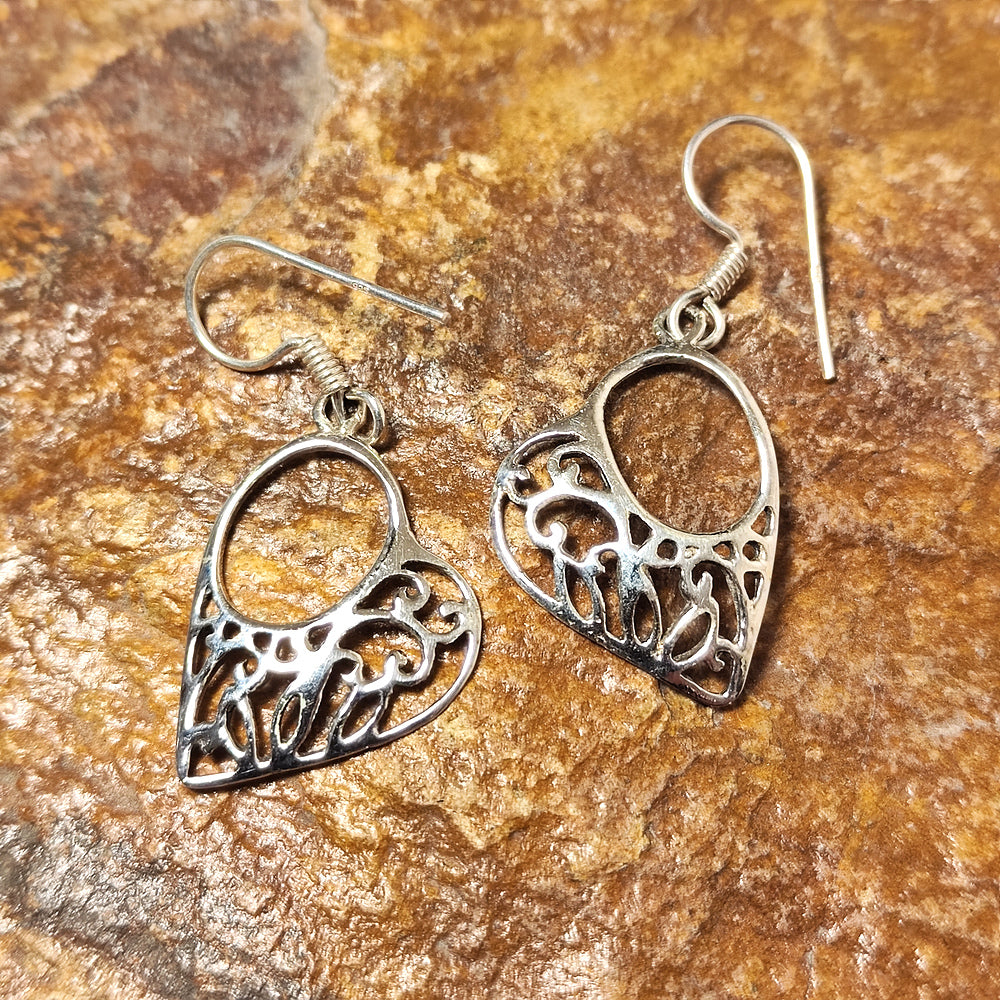 ORECCHINI cuore argento 925 - MERA DIL