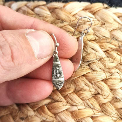 ORECCHINI etnici in argento 925 mini KAREN goccia