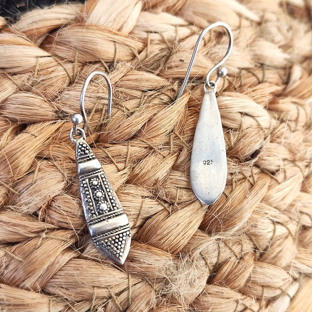 ORECCHINI etnici in argento 925 mini KAREN goccia