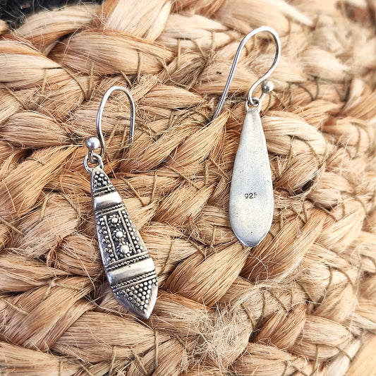 ORECCHINI etnici in argento 925 mini KAREN goccia