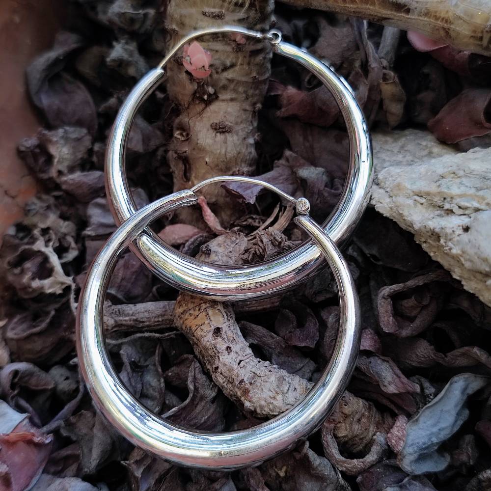 ORECCHINI a cerchio in argento 925 - KHAPUR