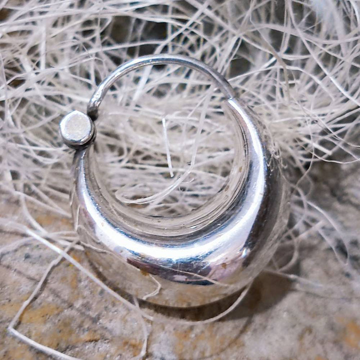 ORECCHINI a cerchio bombato in argento 925- MEROO