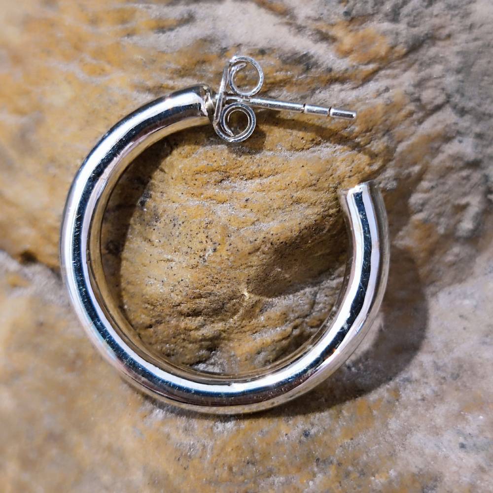 Orecchini A Cerchio Interplata – Argento Sterling 925, Diametro 20 Mm, Anallergici, Made In Spain