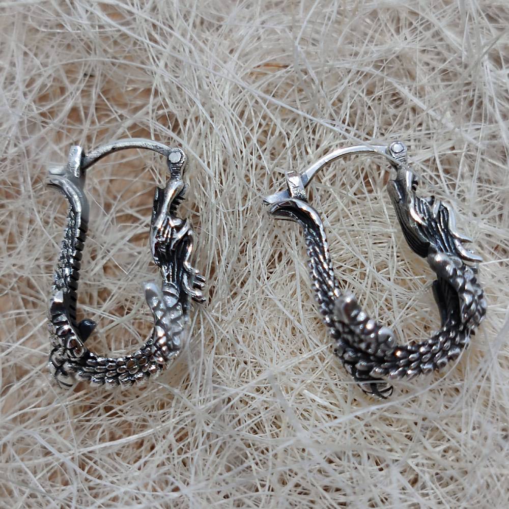 ORECCHINI etnici drago in argento 925 - GHUNA