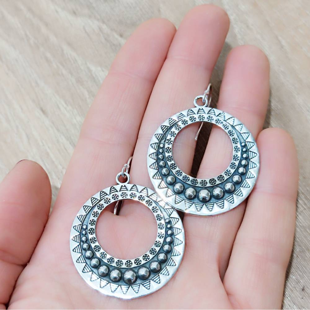 ORECCHINI etnici in argento 925 - DALKI